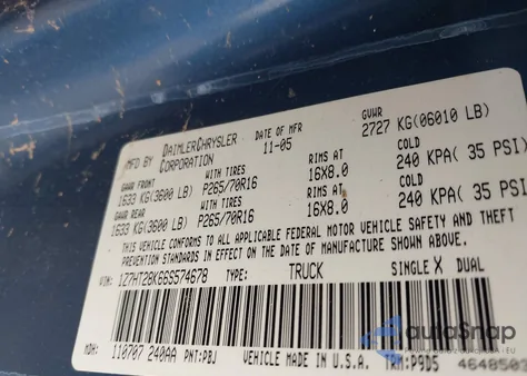 2006 Mitsubishi Raider Ls z USA, uszkodzony, nr VIN 1Z7HT28K66S574678